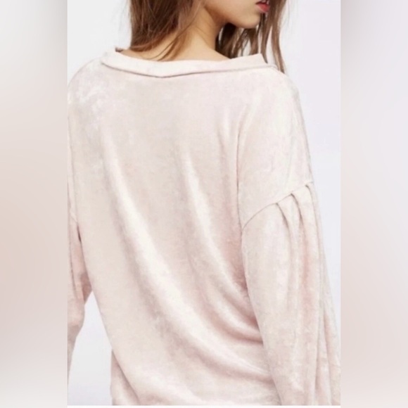 We The Free Blush Pink VelvetTop - Picture 2 of 5